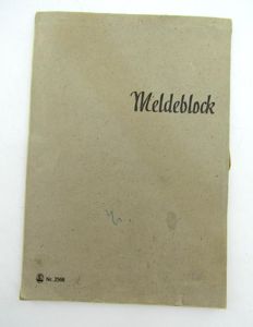 German mapcase notebook ( Melde-Block )