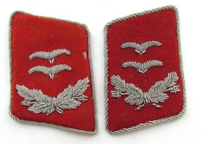 Luftwaffe Oberleutnant Collar Tabs for anti-aircraft 'Flak'