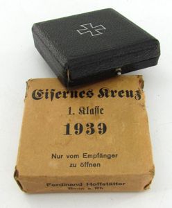 Iron Cross 1st Class Case + cardboard packaging , Ferdinand …