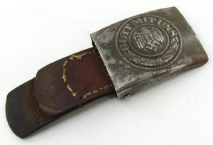 Wehrmacht ( Heer ) Tabbed steel Heer belt buckle RS&S …
