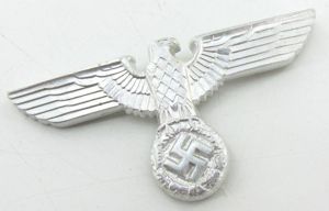 NSDAP visor cap eagle in aluminum by RZM M1/44