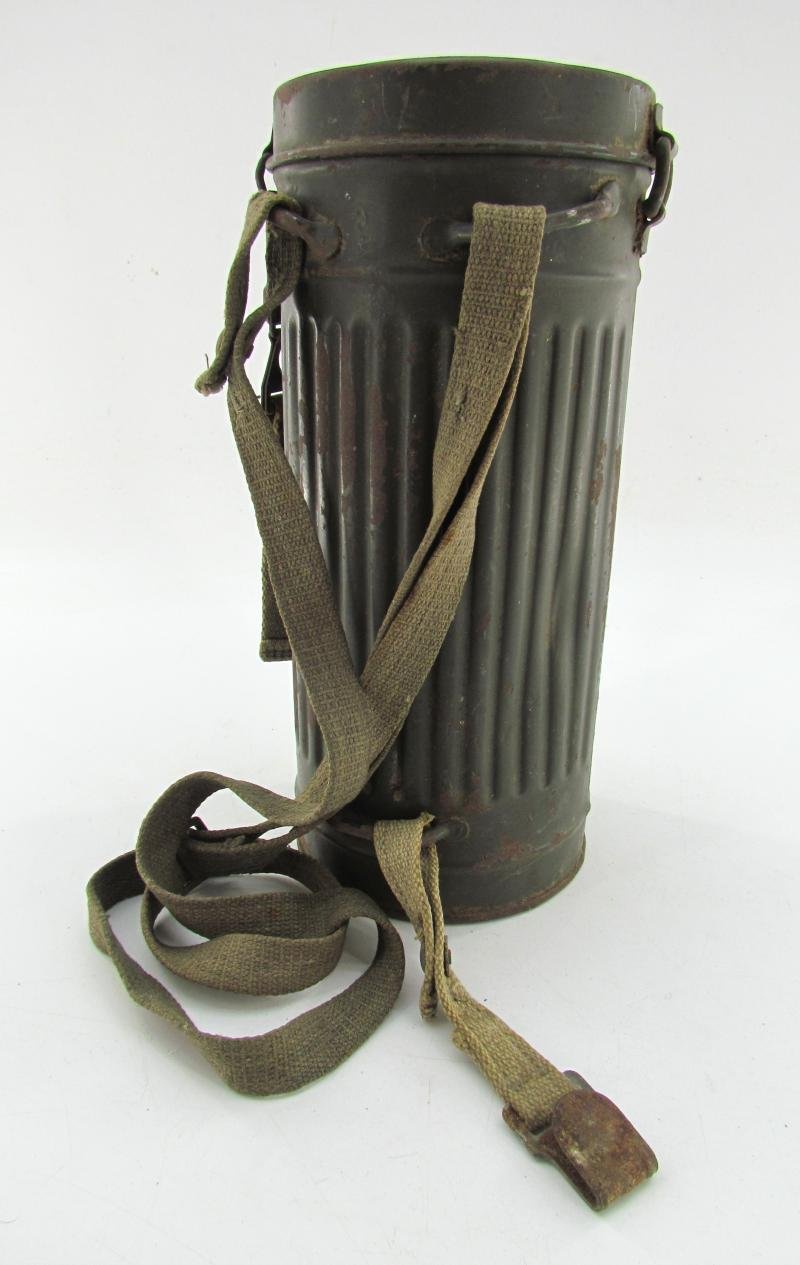 Wehrmacht Gasmask Cannister With Straps — image 11