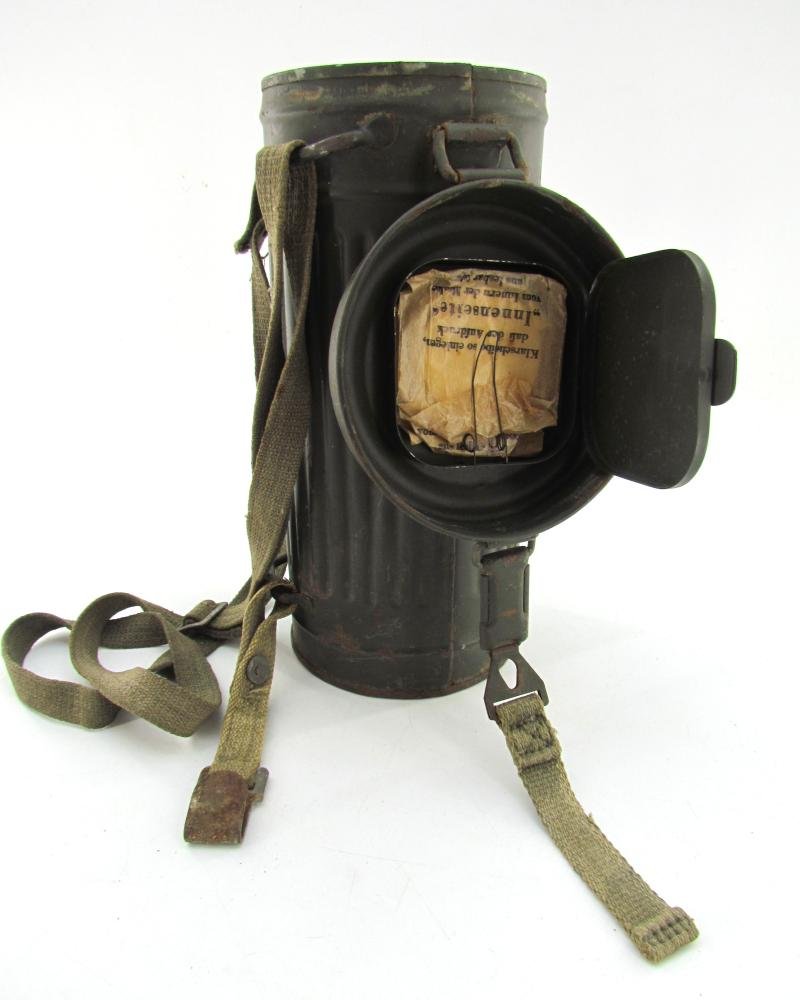 Wehrmacht Gasmask Cannister With Straps — image 2