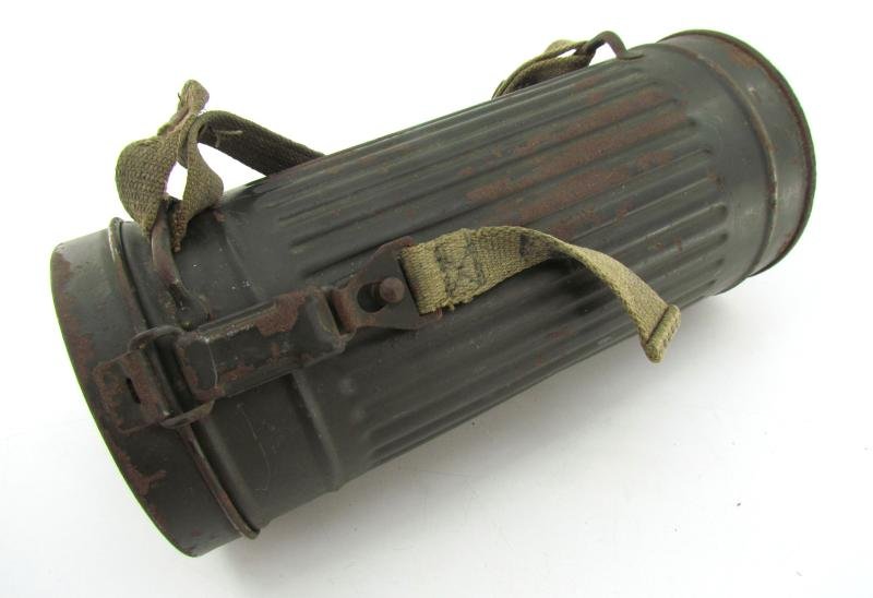 Wehrmacht Gasmask Cannister With Straps — image 9