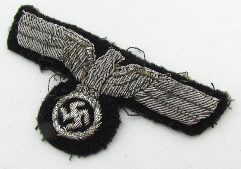 Wehrmacht (Heer) black Panzer officer bullion breast eagle — image 4