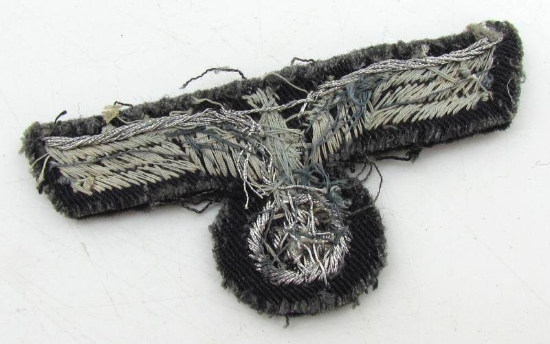 Wehrmacht (Heer) black Panzer officer bullion breast eagle — image 5