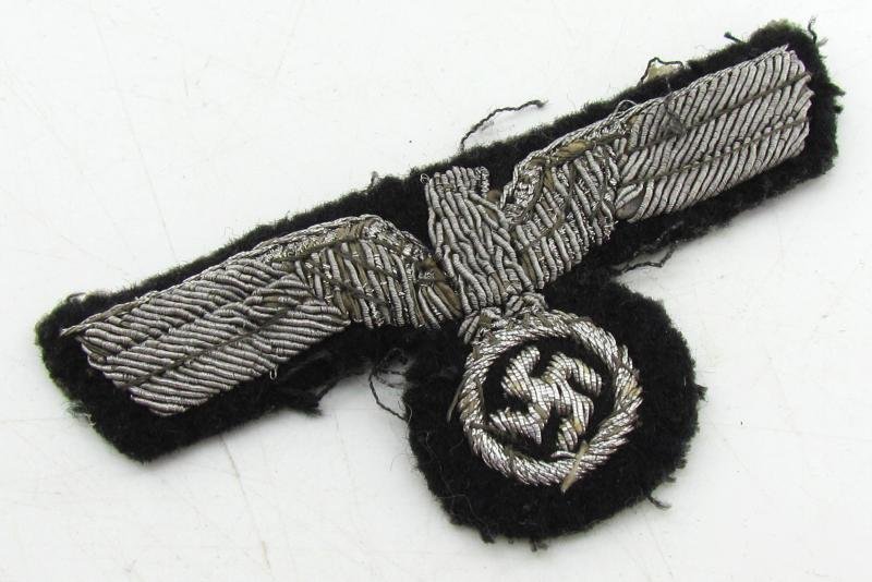 Wehrmacht (Heer) black Panzer officer bullion breast eagle — image 7