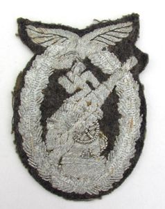 Luftwaffe bullion flak badge ( Rare )