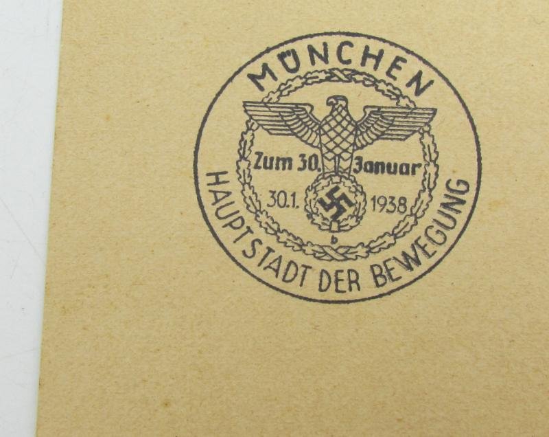 German Postcard München 30-01-1938 — image 2