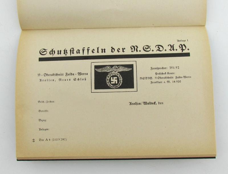 Extremely rare SS internal regulations booklet. ( 1938. nr 1 ) — image 12