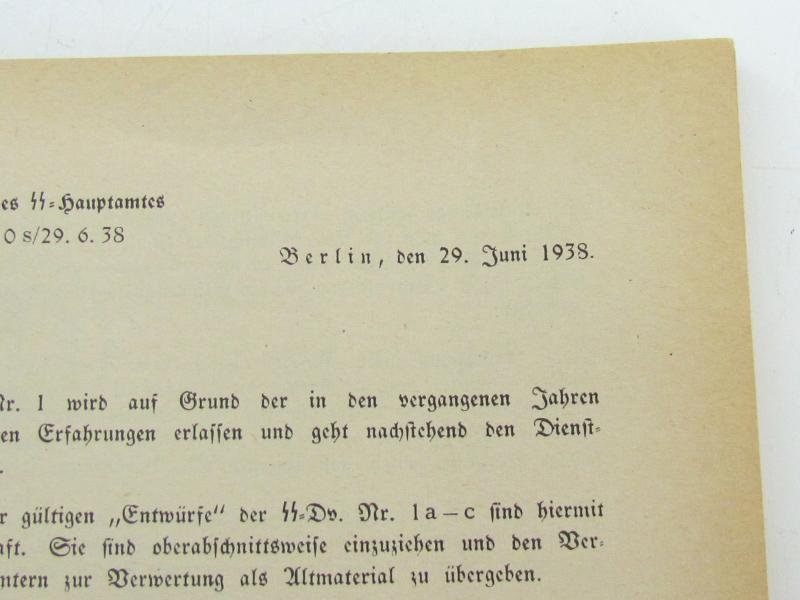Extremely rare SS internal regulations booklet. ( 1938. nr 1 ) — image 4