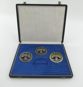 3x Tyrolean Marksmanship Gau Master Shooting Badge in original case …
