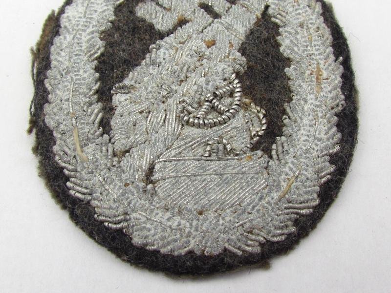Rare Original Luftwaffe Flak Badge – Bullion Cloth Version — image 4