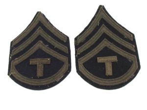 U.S. WWII Army Technician 3rd Grade (T/3) Sleeve Patches