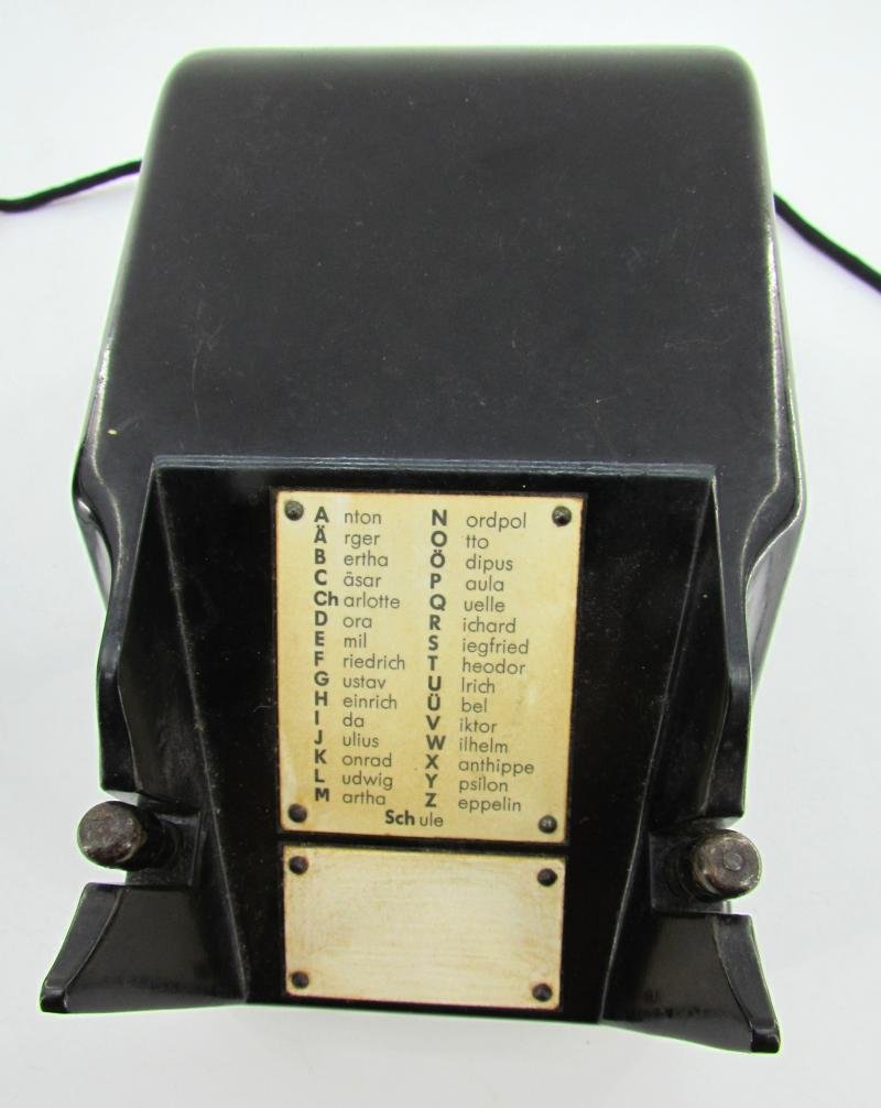 Wehrmacht Bakelite Desk telephone 38 with side box dated 1943 — image 11