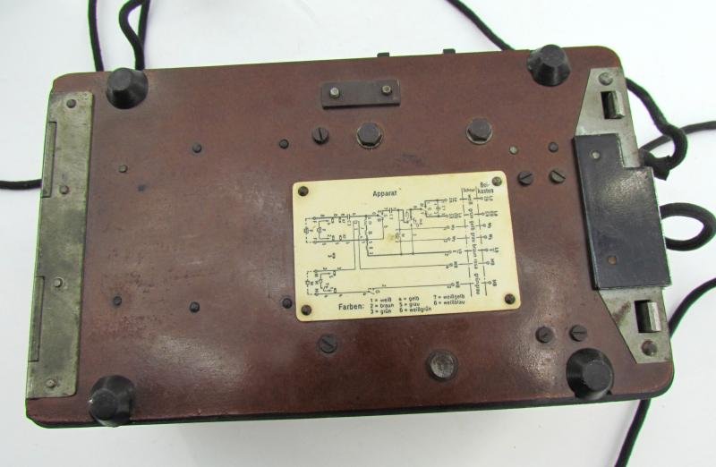 Wehrmacht Bakelite Desk telephone 38 with side box dated 1943 — image 12