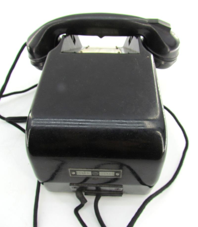 Wehrmacht Bakelite Desk telephone 38 with side box dated 1943 — image 13