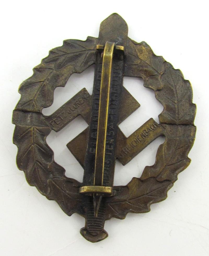 SA sport badge in bronze by Petz & Lorenz — image 2