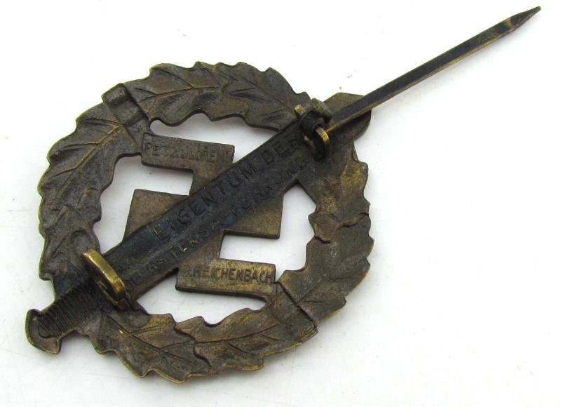 SA sport badge in bronze by Petz & Lorenz — image 3