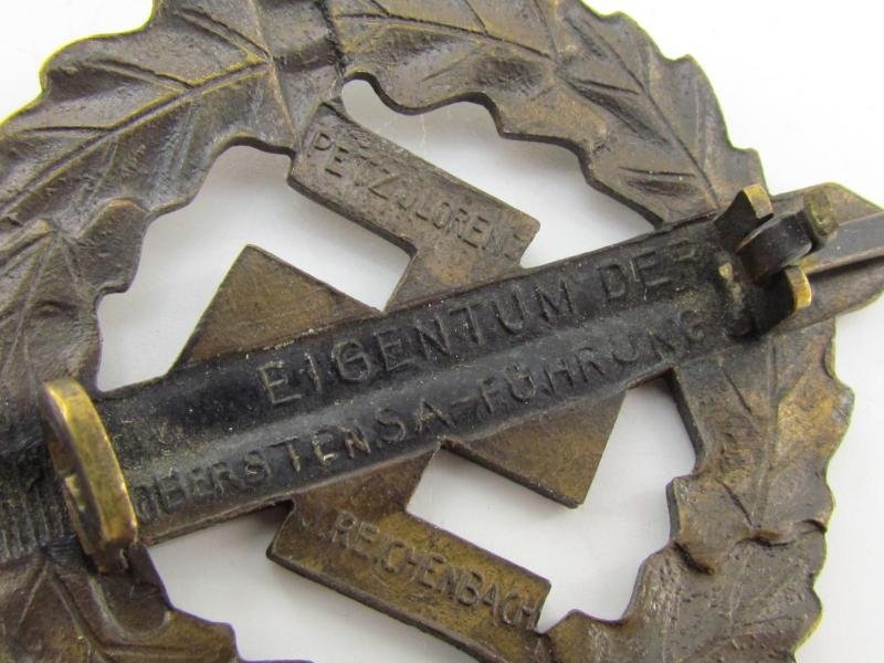 SA sport badge in bronze by Petz & Lorenz — image 4