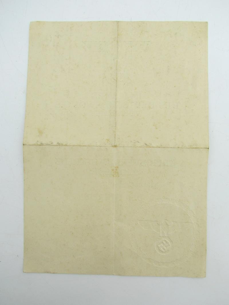 War Merit Cross 2nd Class Award Document — image 5