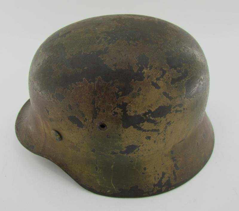 M35 Luftwaffe double decal 'Normandy' camouflage helmet SE64 — image 10