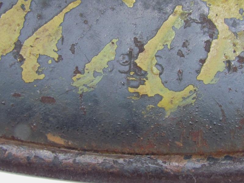 M35 Luftwaffe double decal 'Normandy' camouflage helmet SE64 — image 16