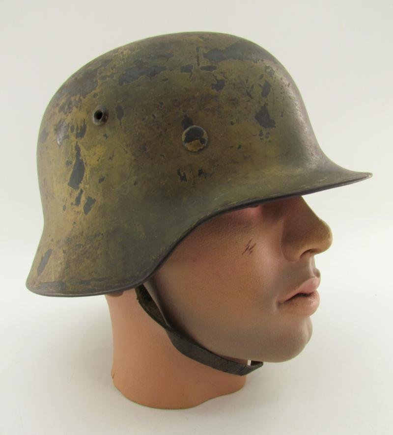 M35 Luftwaffe double decal 'Normandy' camouflage helmet SE64 — image 2