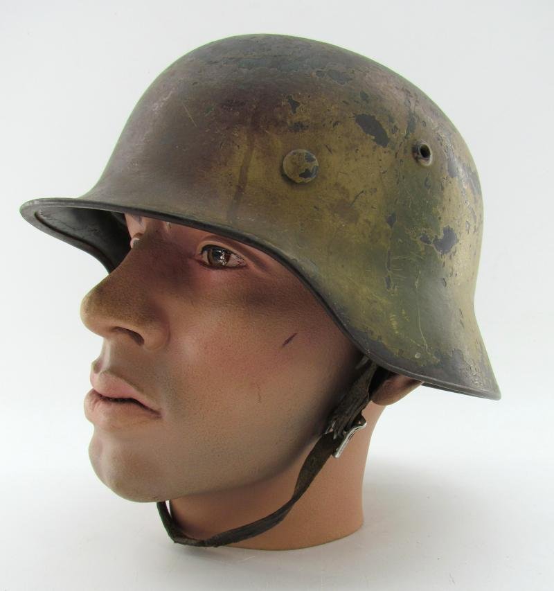 M35 Luftwaffe double decal 'Normandy' camouflage helmet SE64 — image 20