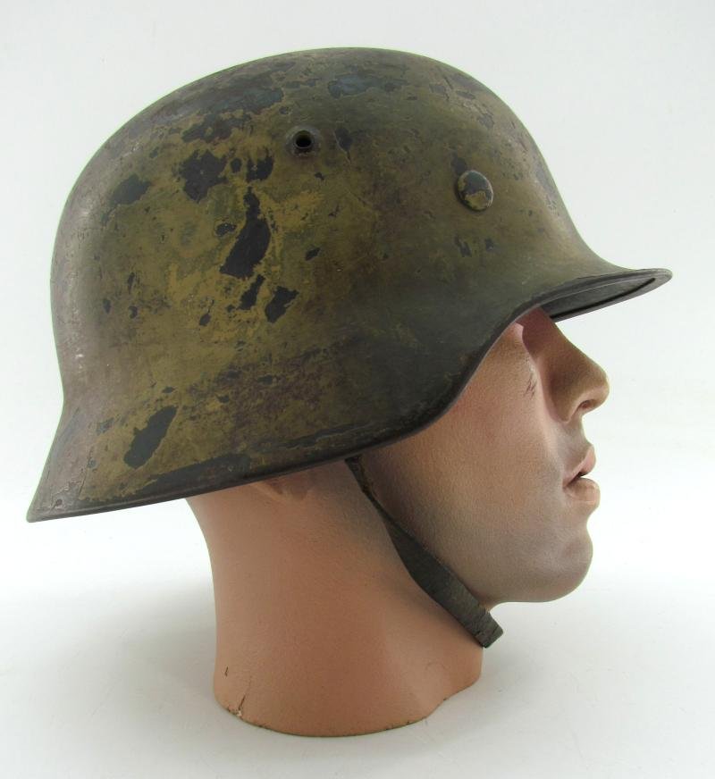 M35 Luftwaffe double decal 'Normandy' camouflage helmet SE64 — image 4