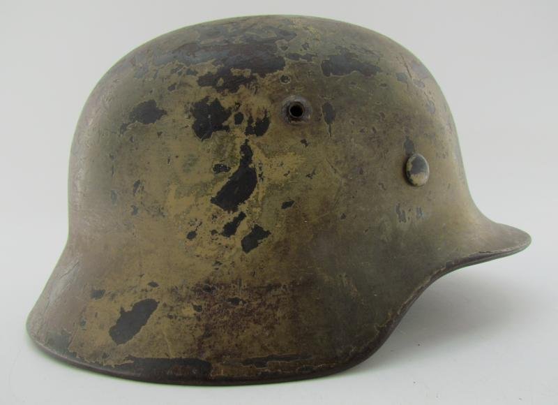 M35 Luftwaffe double decal 'Normandy' camouflage helmet SE64 — image 5