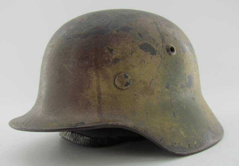 M35 Luftwaffe double decal 'Normandy' camouflage helmet SE64 — image 7