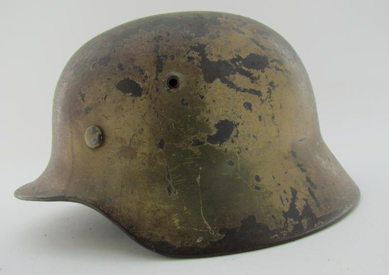 M35 Luftwaffe double decal 'Normandy' camouflage helmet SE64 — image 8