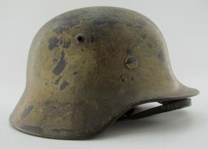M35 Luftwaffe double decal 'Normandy' camouflage helmet SE64
