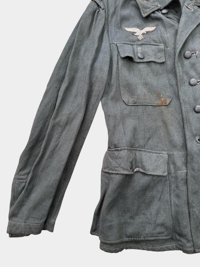 Luftwaffe 'Drillich' (HBT) Green Field Blouse (Feldbluse) — image 3