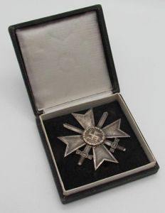 War Merit cross (KVK) first class '1' in Case