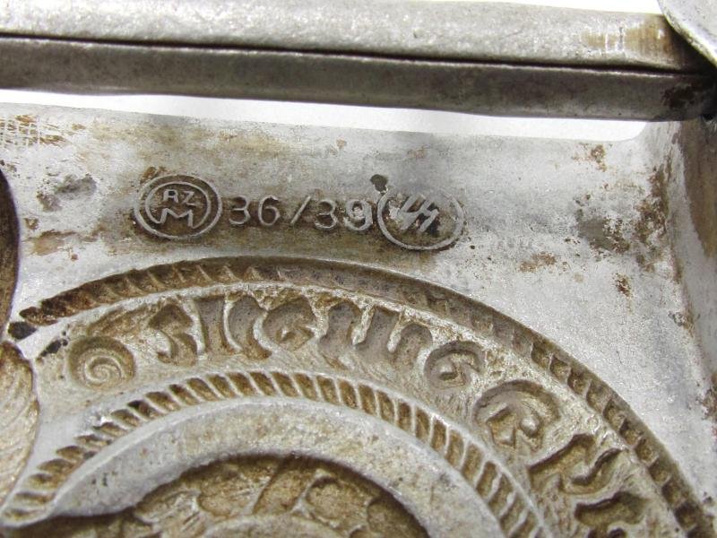 Waffen-SS Aluminum belt buckle by SS 36/39 RZM — image 8