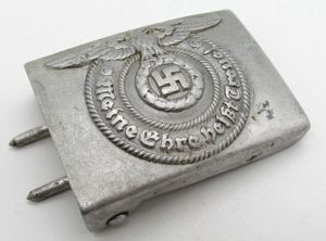 Waffen-SS Aluminum belt buckle by SS 36/39 RZM
