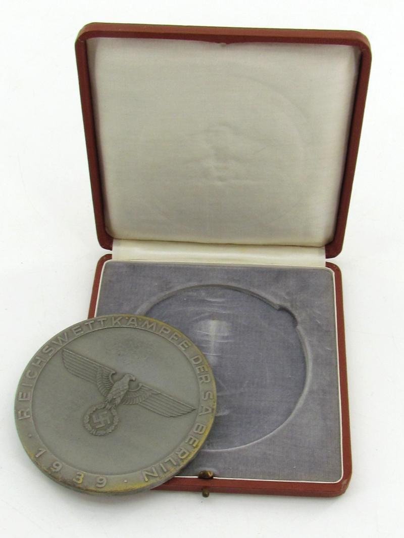 SA Reichswettkämpfe Berlin 1939 Prize Plaque (Third Prize) — image 8