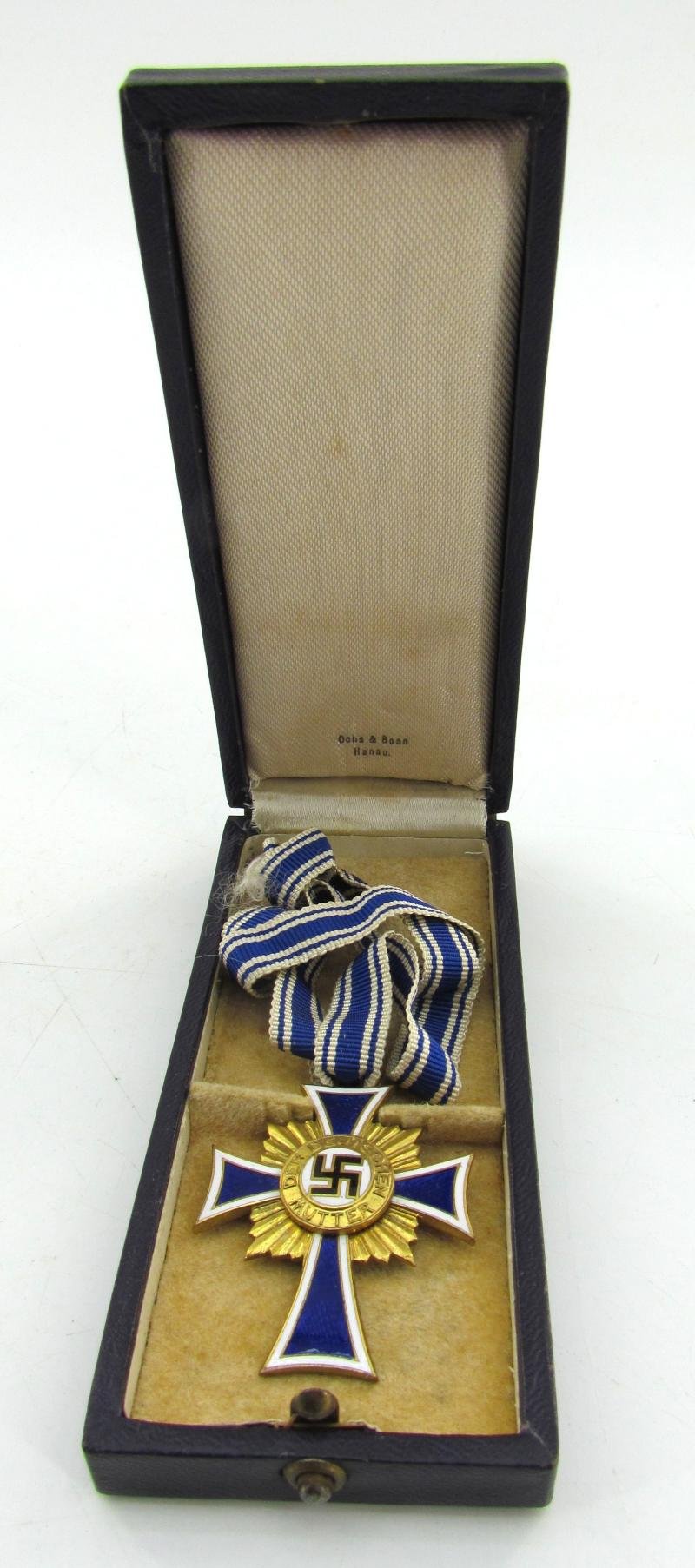 Mother's cross in gold with box ( Ochs & Bonn Hanau ) — image 2