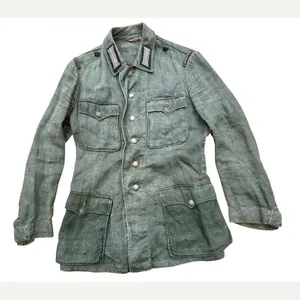 Wehrmacht ( Heer ) 'Drillich' (HBT) M42 Field Blouse (Feldbluse)