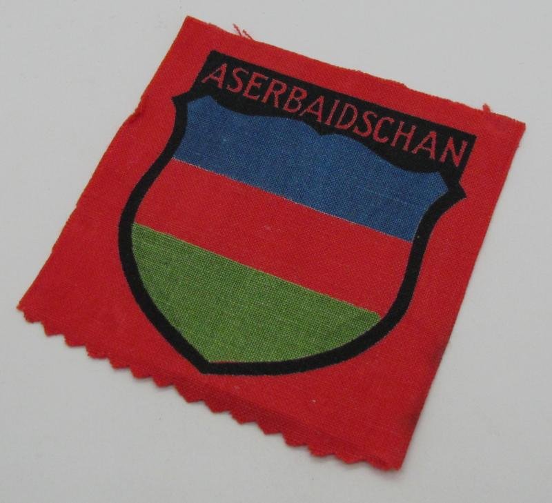 Wehrmacht ( Heer ) Printed 'Aserbaidschan' Volunteer Sleeve Shield — image 7