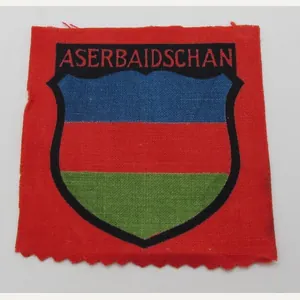 Wehrmacht ( Heer ) Printed 'Aserbaidschan' Volunteer Sleeve Shield
