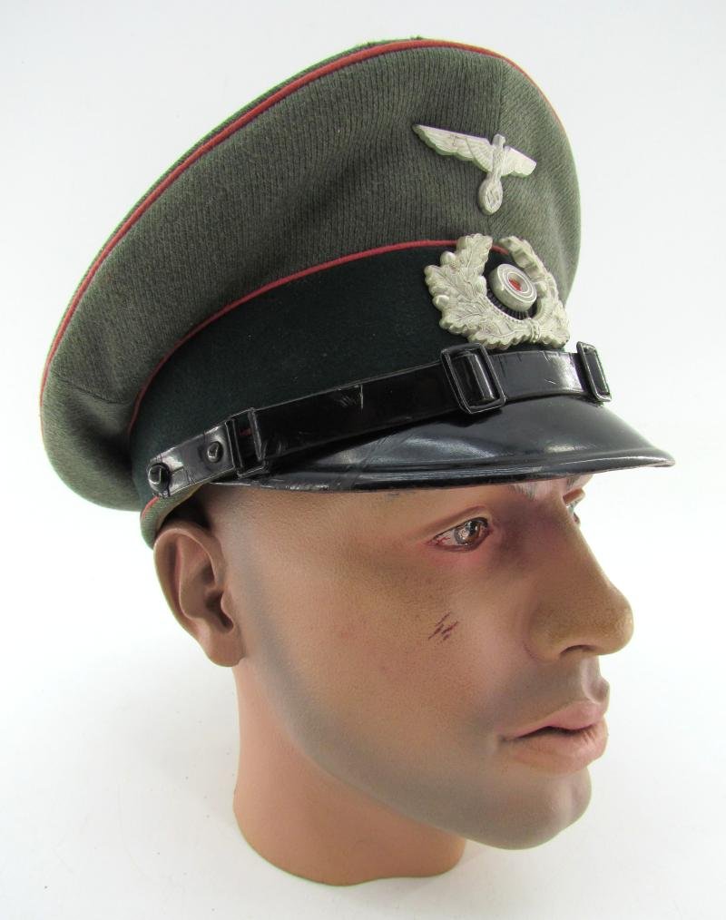 Wehrmacht Heer Panzer EM/NCO Visor Cap (Schirmmütze) – G. Teufel Sohn, 1937 — image 2