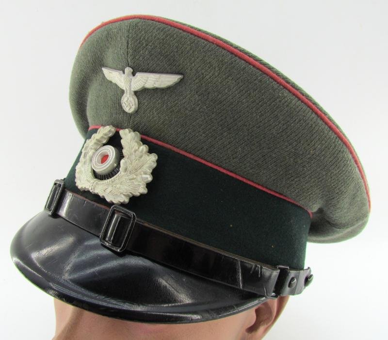 Wehrmacht Heer Panzer EM/NCO Visor Cap (Schirmmütze) – G. Teufel Sohn, 1937 — image 5