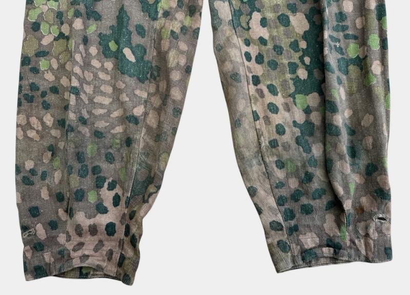 A rare Waffen-SS dot camouflage pattern (HBT) Panzer trousers. — image 10