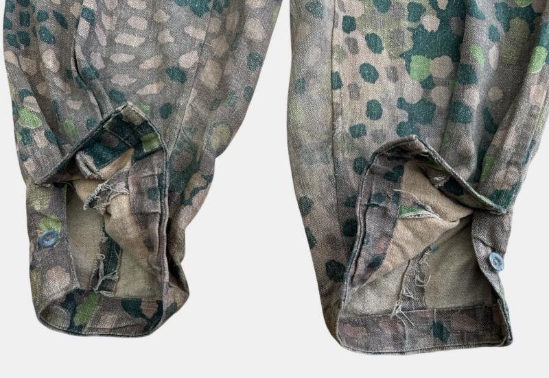 A rare Waffen-SS dot camouflage pattern (HBT) Panzer trousers. — image 11