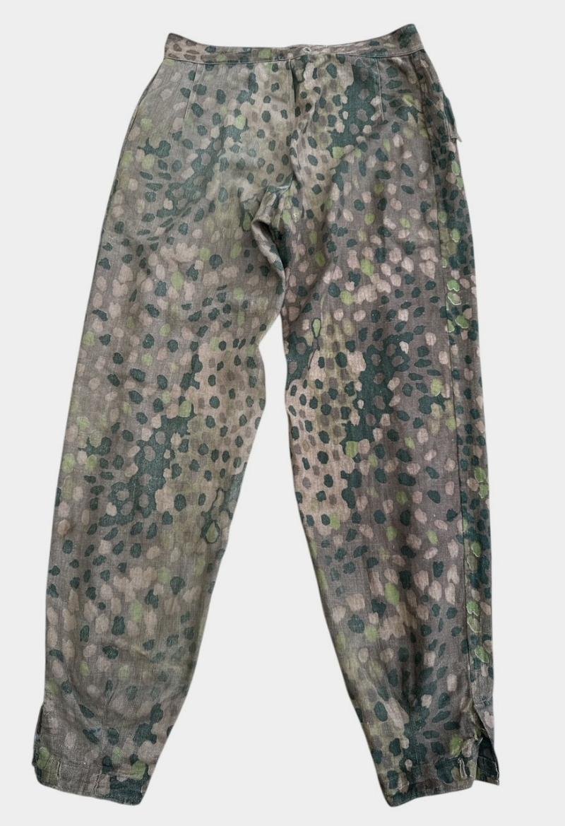 A rare Waffen-SS dot camouflage pattern (HBT) Panzer trousers. — image 12