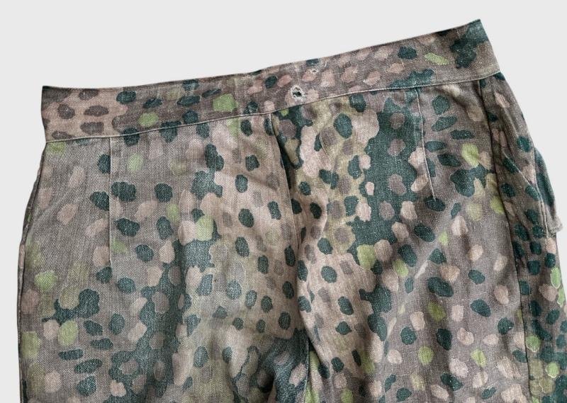 A rare Waffen-SS dot camouflage pattern (HBT) Panzer trousers. — image 13