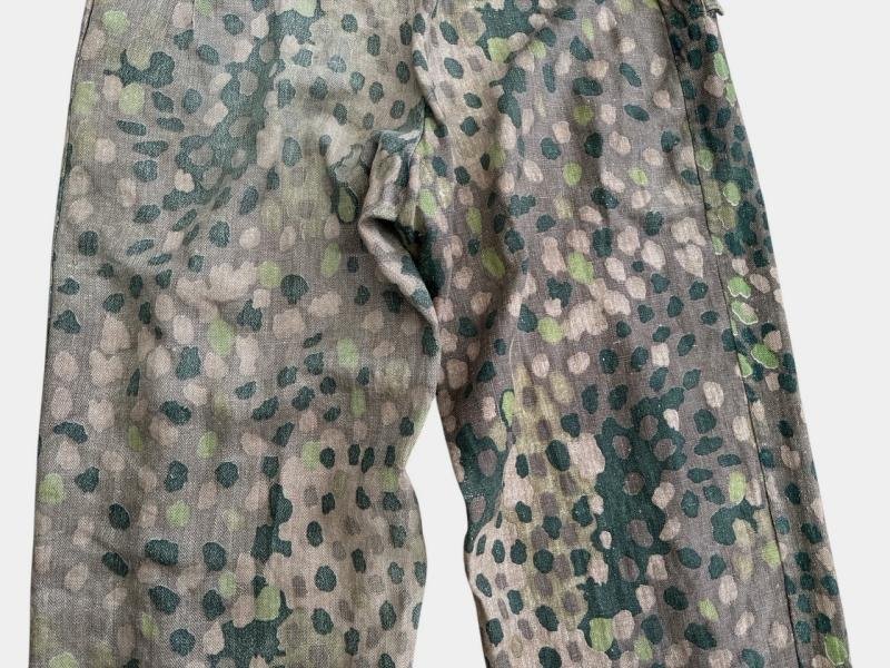 A rare Waffen-SS dot camouflage pattern (HBT) Panzer trousers. — image 14